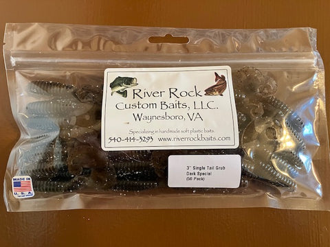 3" Single Tail Grubs (Bulk 50 Pack Bag)